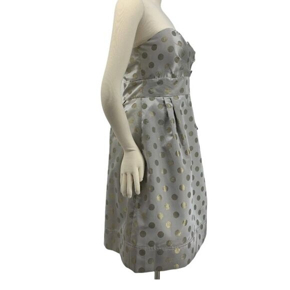 ELIZA J Embellished Strapless Metallic Satin Party Bridesmaid Dress Size 6 New - Picture 6 of 13